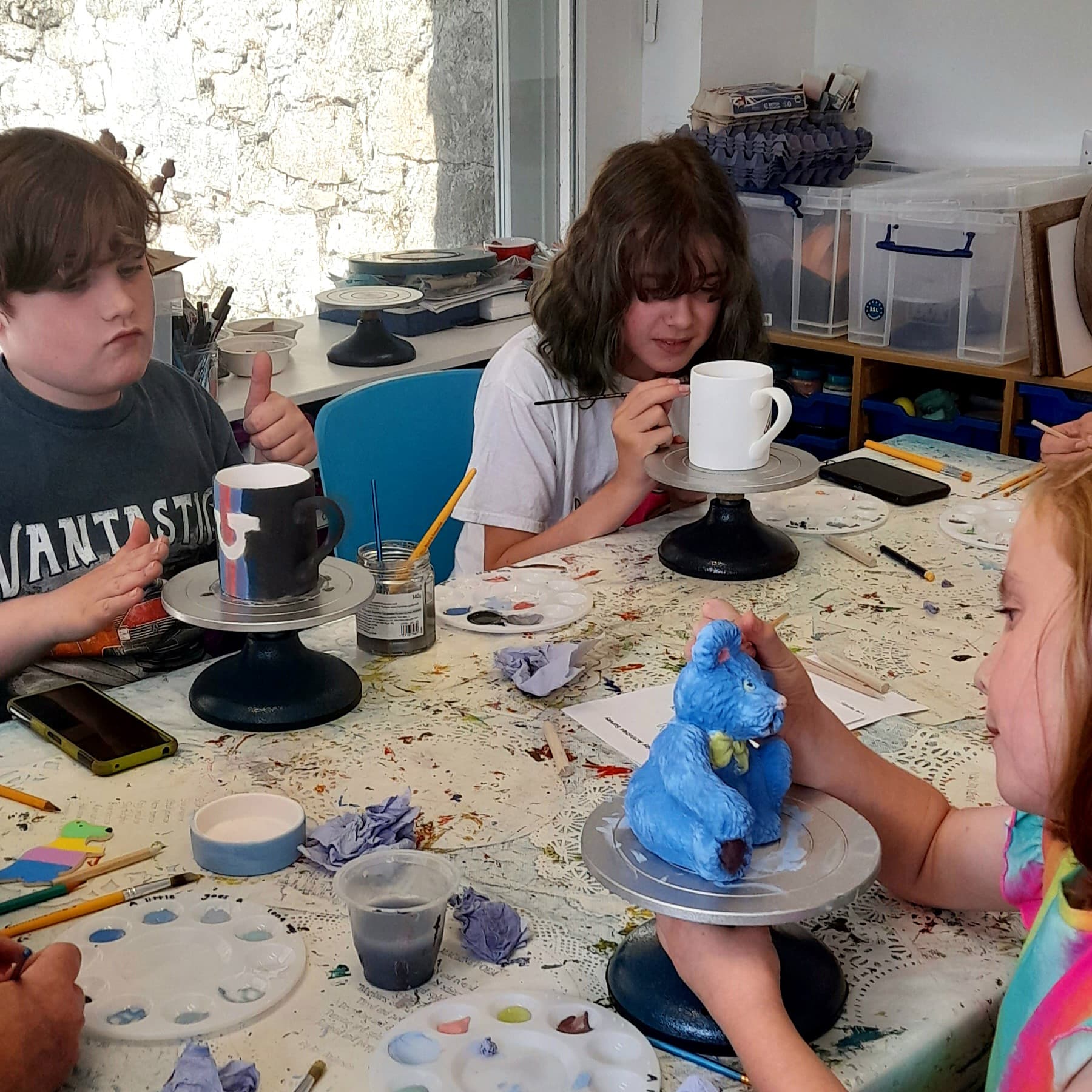 Family Pottery Painting